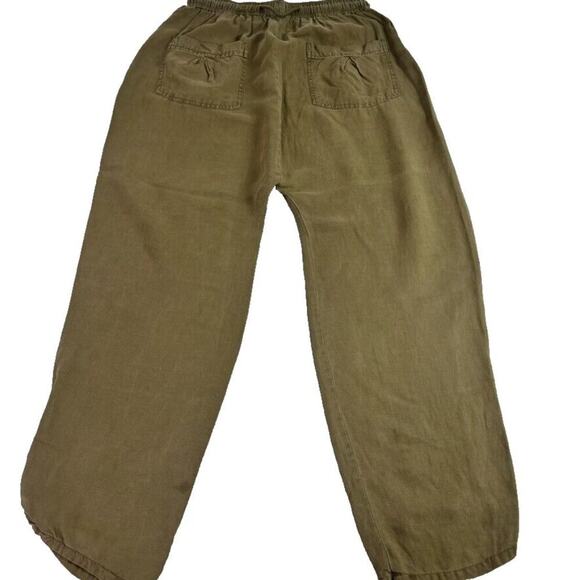 By anthropologie Pant Women Small Green Drawstring Elastic Atleisure Lightweight - Picture 3 of 16